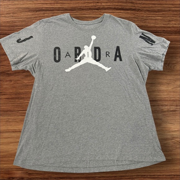 Mens Jordan Gray OAPDRA Graphic Short Sleeve Crew Neck T-Shirt XL - Picture 1 of 6